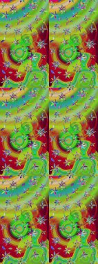 Çiçekler suluboya tarzında yeşil ve kırmızı renklerde. Yeşil ve kırmızı renkte çiçekler olan çiçek deseni çiz.