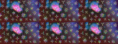 Suluboya çiçekli çiçek deseni. Raster illüstrasyonu. Renklerde güzel tekstil.