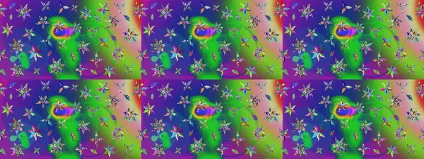 Raster Illustrasyon 'daki Çiçek Deseni' nin son moda çizimi. Güzel kumaş deseni. Renkli Yaz Temalı eskiz kalıbı. Düz Çiçek Elementleri Tasarımı.