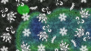 Güzel kumaş deseni. Raster suluboya deseni, narin çiçekler, yeşil ve gri çiçekler, tebrik kartı şablonu..