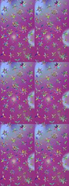 Desen, çizim, çiçek sınırı. Eski moda arka plan. Raster illüstrasyonu. Güzel, parlak, pürüzsüz kumaş, tuval. Kıvırcık, parlak örgü. Çiçeklerin çelengi.