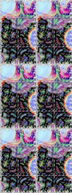 Raster illüstrasyonu. Tarafsız ve siyah renklerde çiçekler. Kusursuz çiçek deseni duvar kağıdı için kullanılabilir.