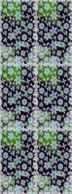 Fantezi kumaş deseni. Raster çizimde sorunsuz çiçek desenli. Düz çiçek öğeleri tasarım. Bahar Tema Dikişsiz desen arka plan rengi.