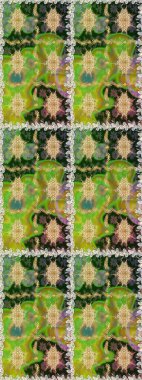 Şık bir grafik desen. Çiçek deseni. Kahverengi ve bej renklerde altın elementler. Kusursuz raster arka plan. Duvar kâğıdı barok, İspanyol kumaşı.