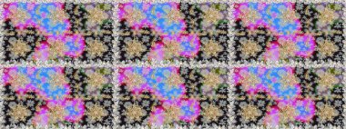 Senin tasarımın için, duvar kağıdı. Gri ve nötr renklerde, altın çiçekli altın desenler. Altın rengi, kusursuz çizim. Raster geometrik arkaplanı.