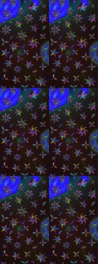 Küçük çiçekteki sevimli çiçek deseni. Gri ve kahverengi renkli yaz çiçekleri. Raster illüstrasyonu. Raster deseni.