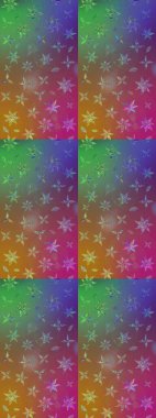 Kahverengi ve mor renkli çiçekler. Düz Çiçek Elementleri Tasarımı. Çiçek desenli eskiz, yaz çiçekleri. Renkli Bahar Teması çizim şablonu.