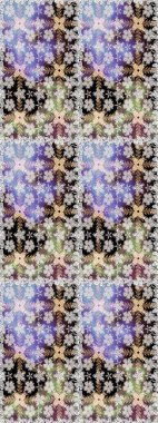 Raster dikişsiz çiçek deseni. Vadinin çiçekleri tarafsız ve gri renklerde.