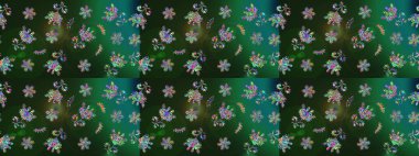 El çizimi, dövme stili karalama, kumaş tasarımı ve Raster illüstrasyonunda kartlar. Sanat terapisi tarzı Zen çizim için yeşil ve gri mandala şeklinde kar taneleri.