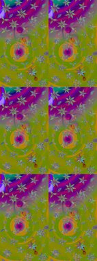 Zentangle soyut çiçekleri. Renkli Bahar Teması eskiz kalıbı. Düz Çiçek Elementleri Tasarımı. Raster illüstrasyonu. Karalama çiçeği. Şirin kumaş deseni.