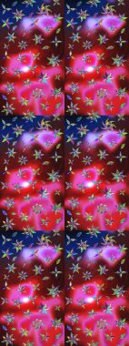 Çiçek desenli raster, kırmızı ve pembe çizgi grafik desenli soyut raster arkaplan. Modern stil dokusu.