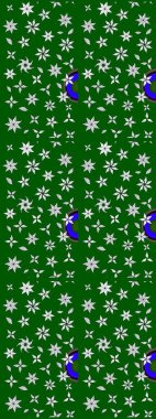 Raster illüstrasyonundaki çiçek desenli çizim. Çiçekler suluboya tarzında yeşil ve nötr renklerde.