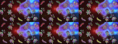 Renkli arka planda kar taneleri. Renkli kar tanesi Raster çizimi. Simgeler, etiketler. Düz dizayn. Kar tanesi ikonu, izole edilmiş. Raster illüstrasyonu.