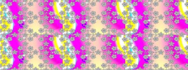 Yapraklı çiçekler ve kır çiçekli papatya çiçekleri, mor ve nötr renkler. Eskiz arkaplan modeli. Raster - stok.