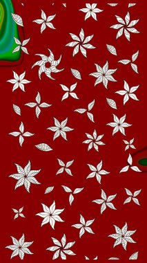 Güzel kumaş deseni. Raster illüstrasyonundaki çiçek desenli çizim. Düz Çiçek Elementleri Tasarımı. Renkli Bahar Teması çizim şablonu.