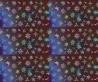 Renkli Bahar Teması eskiz kalıbı. Düz Çiçek Elementleri Tasarımı. Kahverengi renkli çiçekler. Güzel çiçek deseni..