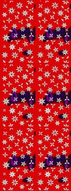 Suluboya çizim kalıbı. Çiçek izi. Suluboya tarzında kırmızı renkte çiçekler.