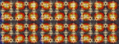 Düz Çiçek Elementleri Tasarımı. Eskiz klasiği. Raster Şirin kumaş deseni. Renkli Bahar Teması çizim şablonu.