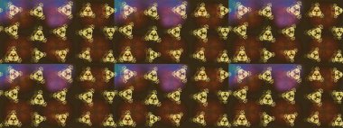 Kar tanesi süsü Raster illüstrasyonu. Kar taneleri izole edildi. Kahverengi, gri ve mor renkli kar tanesi süsü. Güzel süs eşyası..