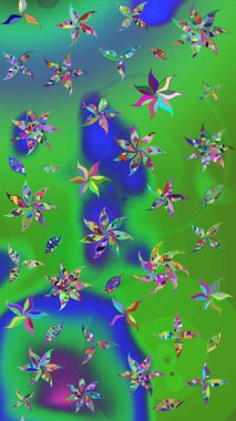 Raster stili kumaş deseni. Çiçekler suluboya çizim deseni.