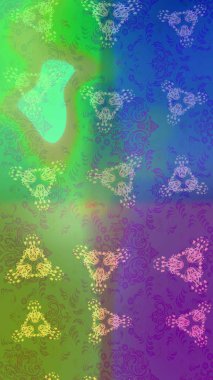 Kar taneleri arka planda. Renkli arka planda izole edilmiş kar tanelerinin düz tasarımı. Kar taneleri deseni. Kar tanesi süsleme deseni. Raster illüstrasyonu.