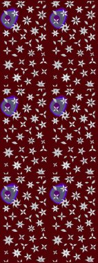 Küçük çiçekteki sevimli çiçek deseni. Kırmızı ve nötr renkte çiçekler.