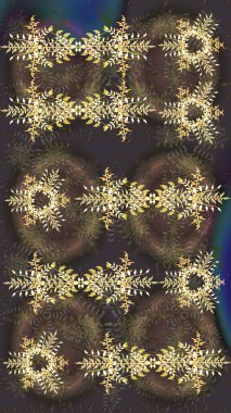 Kar Tanesi raster simgesi arka plan kahverengi, gri ve yeşil renk. Raster. Meteoroloji buz koleksiyonu. Kış Noel 'inde kar bembeyaz kristal element. Xmas don kar taneleri izole edilmiş siluet sembolü.