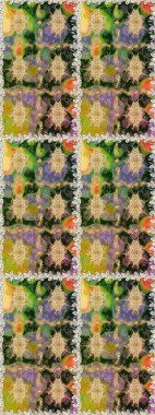 Kahverengi ve bej renklerde altın elementler. Duvar kâğıdı barok, İspanyol kumaşı. Kusursuz raster arka plan. Çiçek deseni. Şekil grafik deseni.