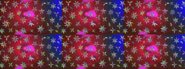 Raster güzel kumaş deseni çiziyor. Çiçek deseni. Renkli Bahar Teması eskiz kalıbı. Düz Çiçek Elementleri Tasarımı.