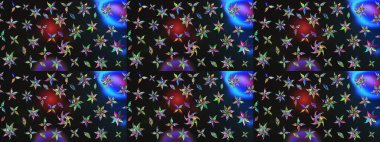 Düz Çiçek Elementleri Tasarımı. Renkli Bahar Teması eskiz kalıbı. Çiçek deseni. Raster çizimi. Güzel kumaş deseni..