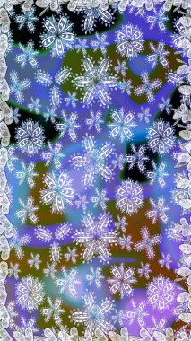 Sevgililer günü ve tebrik kartı konsepti için şık bir davetiye. Manzaralı çiçek deseni. Çiçek kompozisyonu, el boyası, hassas şablon. Üst görünüm, yumuşak mavi ve mor renk.