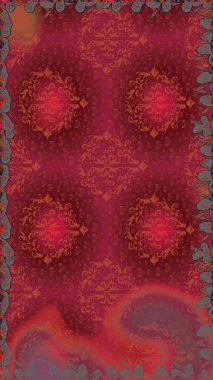 Kırmızı ve kahverengi renkte sevimli çiçekler. Küçük çiçekli basit, dikişsiz desen. Raster illüstrasyonu. Moda baskısı, albüm, ambalaj kağıdı, duvar kağıdı için zarif dekoratif süslemeler..