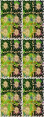 Duvar kâğıdı barok, İspanyol kumaşı. Kusursuz raster arka plan. Kahverengi ve bej renklerde altın elementler. Şık bir grafik desen. Çiçek deseni.