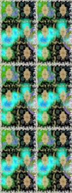 Duvar kâğıdı barok, İspanyol kumaşı. Çiçek deseni. Şık bir grafik desen. Kusursuz raster arka plan. Kahverengi ve bej renklerdeki altın elementler.