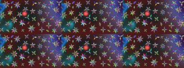 Sevimli çiçek raster deseni. Renkli çiçekler. Renkli Bahar Teması eskiz kalıbı. Düz Çiçek Elementleri Tasarımı.