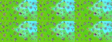 Bahar çiçekleriyle güzel bir çiçek deseni çizmişsin. Güzel kumaş deseni. Raster illüstrasyonu.