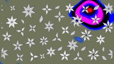 Güzel kumaş deseni. Raster illüstrasyonu. Bahar çiçekli güzel bir çiçek deseni..