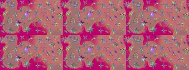 Kızılderili desenli desenli desenli şal deseni. Raster Henna dövme stili. Etnik Mandala süsü. Tekstil, tebrik kartı, boyama kitabı, telefon kılıfı baskısı için kullanılabilir.