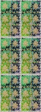 Kusursuz altın desen. Raster oryantal süs. Altın elementlerle yeşil renklerde altın desen.