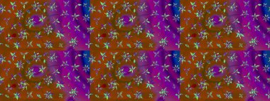 Çizim çiçek deseni duvar kağıdı, web sitesi arka planı, ambalaj kağıdı, davetiye, broşür, afiş veya web sitesi için kullanılabilir. Parlak elementlerin. El çizimi Raster illüstrasyonu.