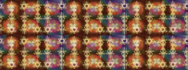 Raster deseni. Süslü kumaş deseni. Çiçekli çiçek deseni, suluboya..