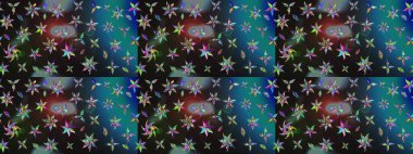 Renkli Yaz Temalı eskiz kalıbı. Düz Çiçek Elementleri Tasarımı. Raster Illustrasyon 'daki Çiçek Deseni' nin son moda çizimi. Gri ve mavi renkte çiçekler.