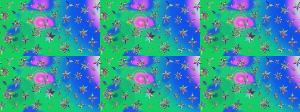 Raster illüstrasyonu. El çizimi. Çiçekli, yapraklı, çiçek desenli çizim..