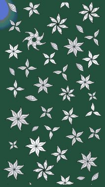 Arkaplan dokusu, duvar kağıdı, yeşil ve nötr renklerde çiçek teması. Kabile sanatı boho baskısı, klasik çiçek arkaplanı. Soyut etnik raster çizim kalıbı.