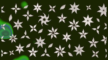 Gri ve nötr renkte çiçekler. Raster illüstrasyonunda çiçek deseni çizimi.