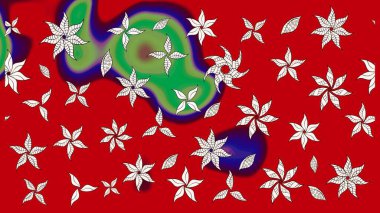 Yumuşak, bahar çiçekli arka plan. Kırmızı ve nötr renklerde çiçekler. Raster çiçek desenli ve çiçekli..