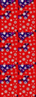 Raster Güzel kumaş deseni. Raster suluboya çiçek deseni, narin çiçekler, kırmızı ve nötr çiçekler, tebrik kartı şablonu.