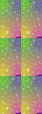 Çiçekli güzel suluboya desen. Tarafsız ve yeşil renklerde. Raster illüstrasyonu.