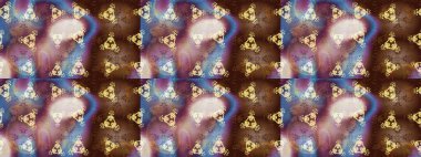 Yüzey için tekrarlanan doku, ambalaj kağıdı, altın renkler. Renkli arka planda izole kar taneleri. Raster illüstrasyonu. Kış kar tanesi, raster arkaplan.