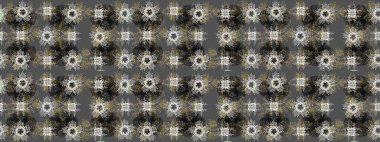 Arkaplanda soyut kar taneleri olan düz tasarım. Kar taneleri arka planda. Raster illüstrasyonu. Kar tanesi süsleme deseni. Kar taneleri deseni.